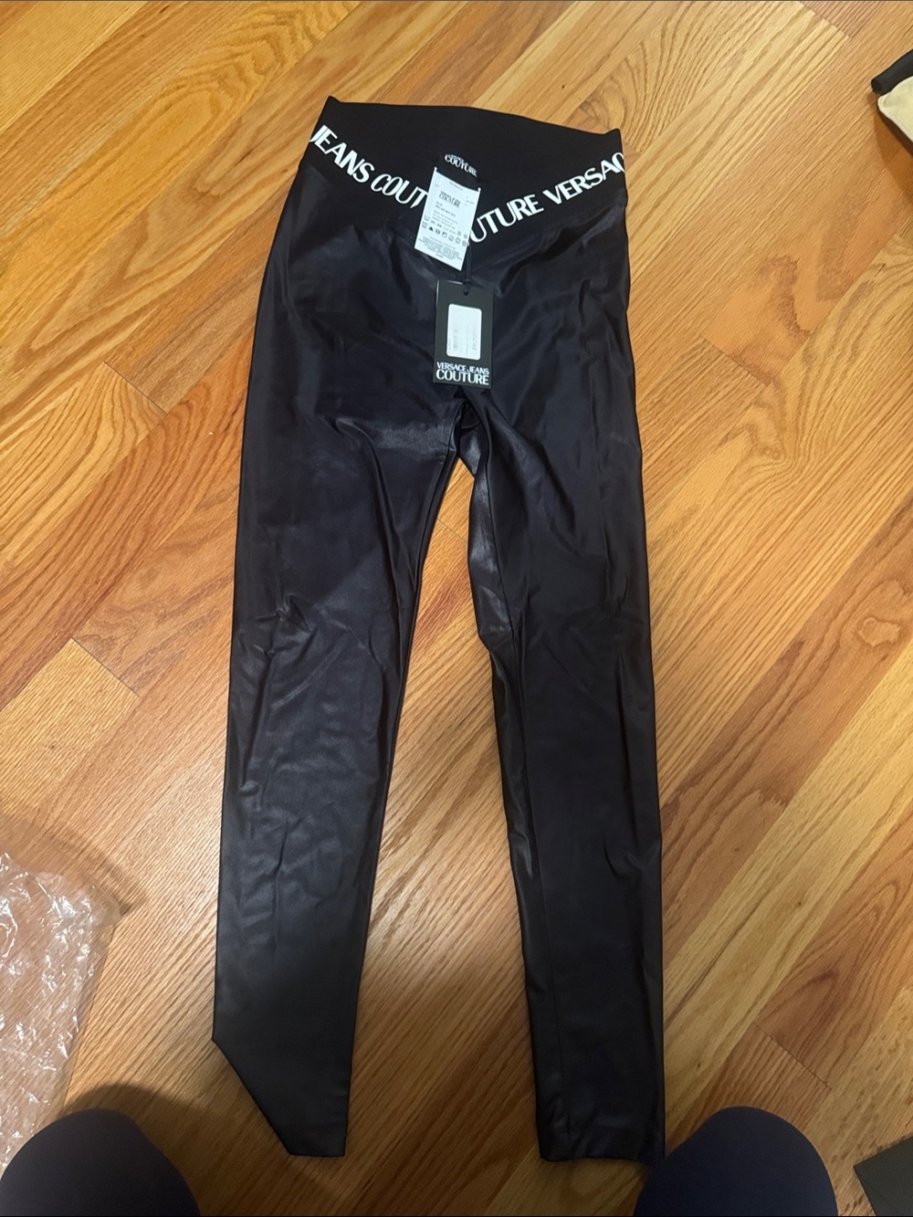 Versace Jeans Couture Black High-Waist Leggings